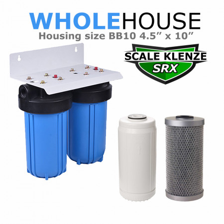 Whole House Double Water Filter & Limescale Remover BB10  Salt Free Anti-Scale protection