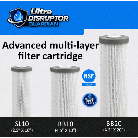 nanoceram 0.2 Micron Ultra Disruptor Gaurdian pleated wrap and Catalytic Carbon core, Cartridge 0.2 Micron Ultra Disruptor Gaurdian pleated wrap and Catalytic Carbon core, Cartridge