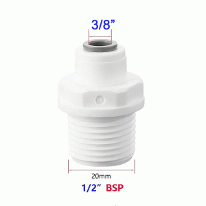 3/8 Inch Push Fit x 1/2 Inch BSP Male Accessories