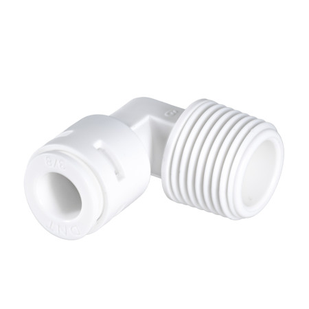 3/8 Inch Push Fit to 1/2" Male BSP 90 DEG Elbow | Best Under-sink Water Filtration Systems, Quality Water Filters from Direct Water Filters. 3/8 Inch Push Fit to 1/2" Male BSP 90 DEG Elbow