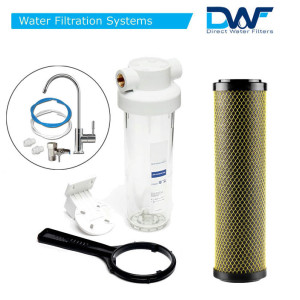 Bacteria, Cysts, Heavy Metals & Chlorine Removal Single Deluxe Water Filtration System Bad Taste & Odours
