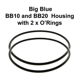 BB10 and BB20 Big Blue housing with twin O-rings