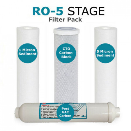 5 Stage Reverse Osmosis Filter Pack RO Membranes &  Filters