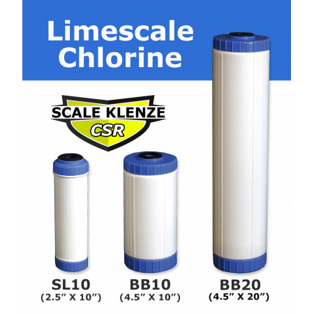 Chlorine and Limescale Reduction Water Filter Cartridge Drop-In Filter Cartridges