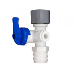 1/2" Feed Water Connector and 3/8" Pushfit Filter Connector Valve